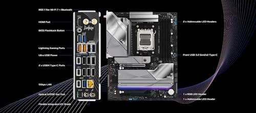 Image of ASRock X870 LiveMixer WiFi AM5 Motherboard | AMD Ryzen 9000 /8000 /7000 | DDR5 8000+ (OC) | Dual USB4 | PCIe 5.0 | WiFi 7 | 16+2+1 Power Phase | 5GbE LAN