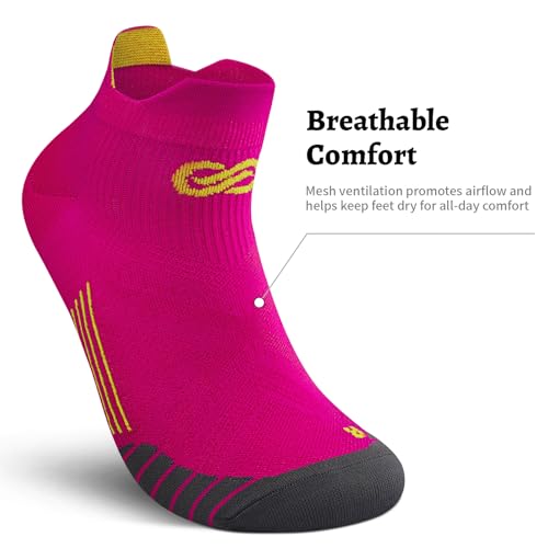 Image of PAPLUS Compression Socks for Men & Women, 2 /4 /6 Pairs Ankle Running Socks with Arch Support, Ankle Support, Plantar Fasciitis