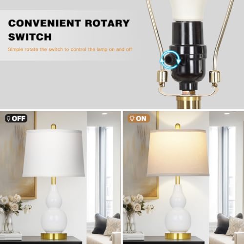 50% Off Lolikit Ceramic Double Gourd Table Lamp - Code CJI2594P - Image 7