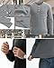 August Alley 3 Pack Men's Waffle Henley Long Sleeve Thermal Shirts, Lightweight Casual Undershirts Pullover Tops with Pockets(Black, Dark Gray, Gray,XX-Large)