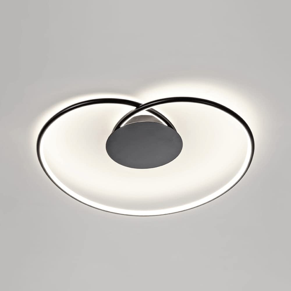 HXYSXHJUO 48W Dimmable Heart Shape LED Ceiling Light with Remote Control - Aluminum Chandelier for Living Room, Bedroom, Office, Kitchen(Dark)