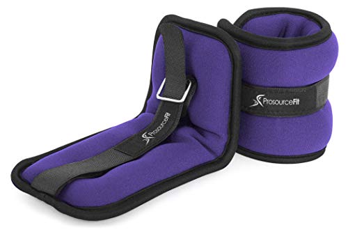 ProsourceFit Ankle Wrist Weights 2.5 lb- Purple