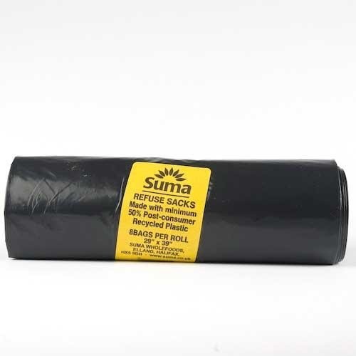 Suma Recycled Plastic Bin Bags 8bag X 8 (Pack of 8)