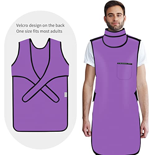Image of Xray Protective Lead Apron with Thyroid Collar - 0.5mmPb Lightweight Dentist x-ray Shield for Adult