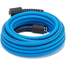 FIXFANS Pressure Washer Hose 1/4" X 25 FT High Power Washer Extension Hose Kink & Wear Resistant High Pressure Hose for Replacement Compatible with M22 Fittings 3600PSI