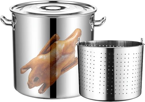 Olla para cocinar cangrejos al aire libre y preparar cerveza casera con cesta 1