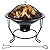 CUKOR 22 Inch Fire Pit Bowl with Adjustable Fan Firepit, Outdoor Wood Burning Fire Pits with Lid Fire Poker for Patio, Picnic, Party, Garden, Camping, Backyard, BBQ, Bonfire