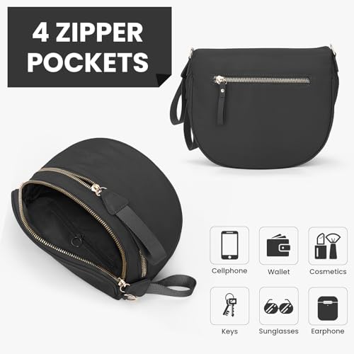 Image of Lushandy Bum Bag Checkered Crossbody Bag Mom Everyday Purse | Roomy Space, Wipe Clean, Wide Strap