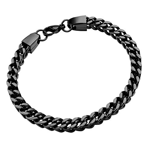 Pulsera de cadena cuadrada Franco de acero inoxidable 6mm para hombre miniatura 1