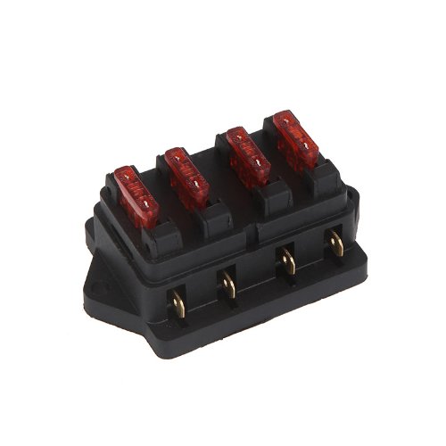 Yorten Universal Car Truck Vehicle 4 Way Circuito Automotivo Lâmina Média Porta-bloco Fusível