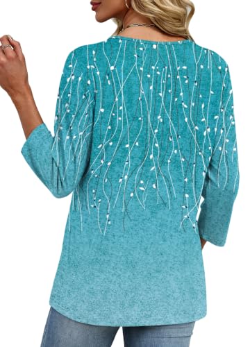 Image of XIEERDUO 3 /4 Length Sleeve Womens Tops V Neck T Shirts Summer Clothes Basic Blouses Dressy Casual 2026 Spring Outfits