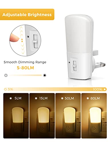 Plug in Night Light, LOHAS Dimmable Night Lights, Dusk to Dawn, Brightness Adjustable - Image 3