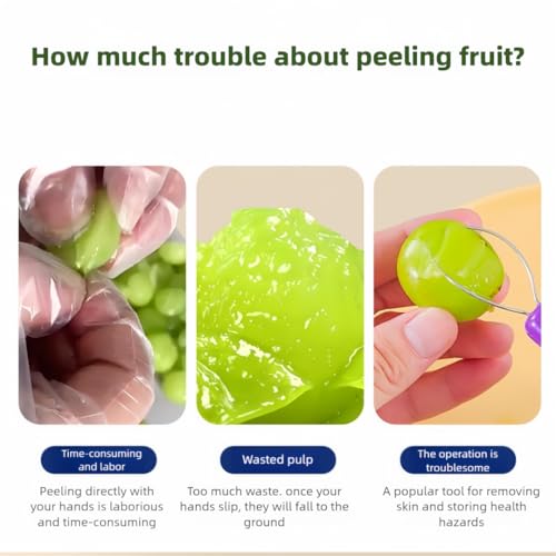 Grape Peeling Machine,2025 New Automatic Small Fruit Peeling Tool, Electric Peelers Fruit and Garlic Peeler, Rechargeable Commercial Smart Fruit Machines for easy Kitchen Peeler (Blue) - immagine 5