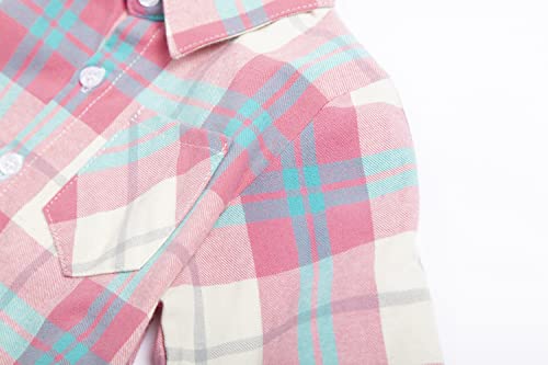 Image of Mud Kingdom Boys Plaid Flannel Shirt Long Sleeve Button Down Casual
