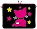 Kitty to Go LS142-13 Designer Mac Book Tasche 13 Zoll aus Neopren passend als iPad Pro Case 12.9 bis 13.3 Zoll (33.8 cm) MacBook Air Hülle Katze schwarz-pink