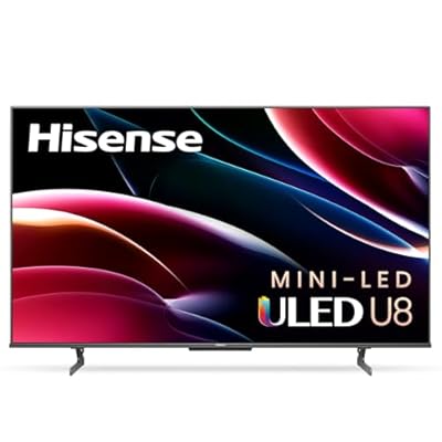 Hisense 55U8H QLED U8H Series Quantum 4K ULED Mini-LED 55-Inch Class Google Smart TV with Alexa Compatibility, Quantum Dot, 1500-Nit HDR10+, Black