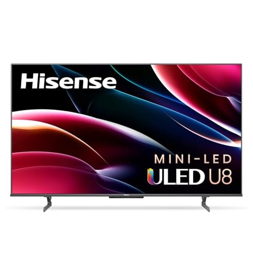 Hisense U8H QLED Series Quantum 4K ULED Mini-LED 65-Inch Class Google Smart TV with Alexa Compatibility, Quantum Dot, 1500-nit HDR10+, and Dolby Vision (65U8H, 2022 Model)