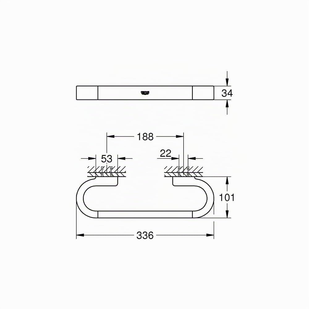Grohe Selection Barre D'Appui 41064000 (Import Allemagne) Multicolore