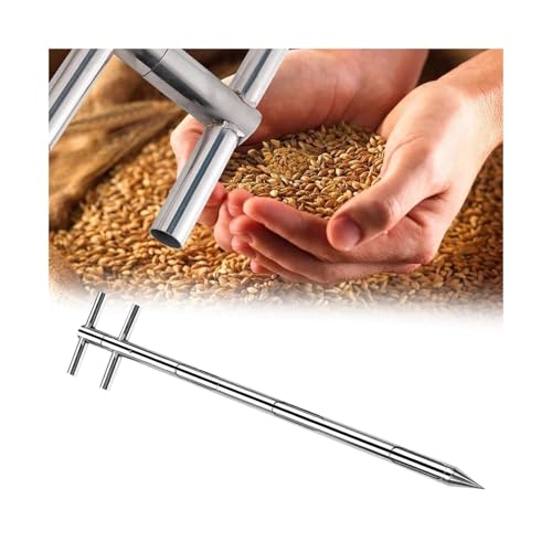 Sonde d'échantillonnage de grains en acier inoxydable double couche pour riz et maïs 32mm x 1m