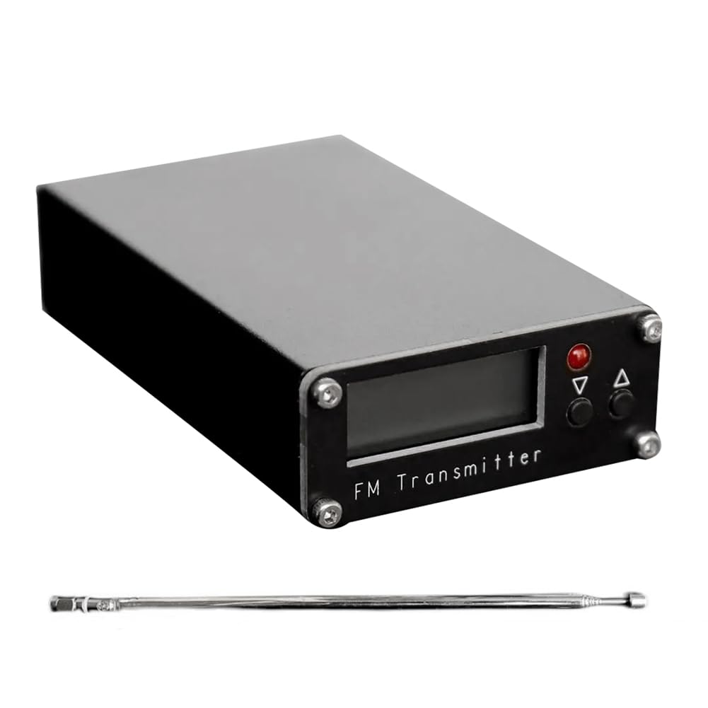 Émetteur FM 2KM 76-108Mhz Affichage Numérique Émetteur Stéréo 0,5W 500mW pour Station de Diffusion Radio avec Antenne