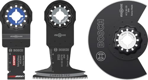 Bosch 3X Hartholz und Metall Set, 3-teilig (für Edelstahlrohre, Nichteisenmetalle, 132 x 103 mm, professionelles Zubehör Multitool)