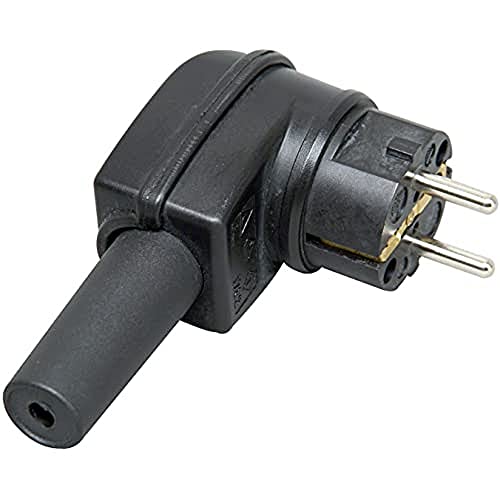 Preisvergleich Produktbild Kopp 178216054 Schutzkontakt-Vollgummi-Winkelstecker mit Knickschutztülle