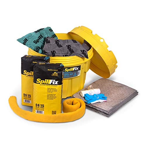SPILLFIX Hazmat Spill Kit in 20 Gallon Overpack Salvage Drum Safe