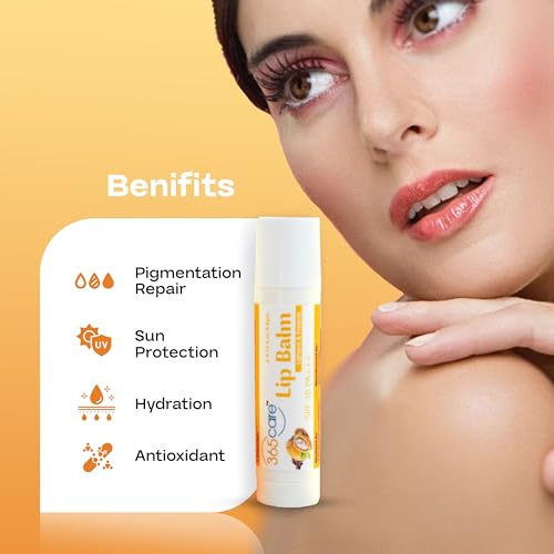 Image of SPF 30 Lip Balm for Dark Lips Lightening & Pigmentation | Cocoa Butter Lip Balm for Smokers, Dry & Chapped Lips | 24hr Deep Moisturizing & Sun Protection PA+++ for Men & Women - 4.8g