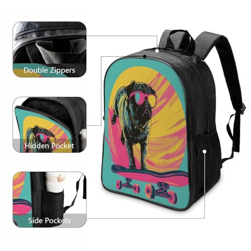 Sac à dos enfant confort imprimé 3D chien ergonomique et léger - 3