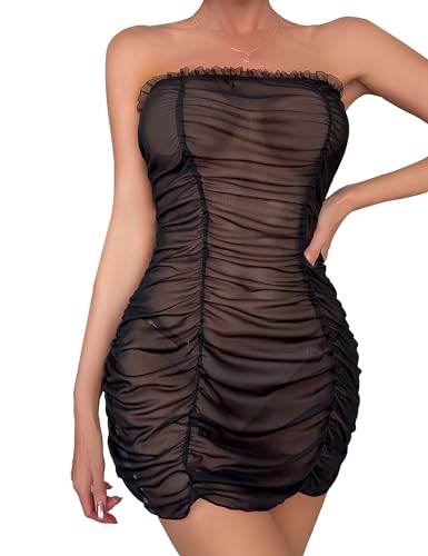 Yishark Conjuntos De Lencería Sexy para Mujer Ropa De Dormir Traviesa para Dormitorio De Mujer Vestido De Lencería Babydoll Vestido De Noche Transparente De Malla Camisones Camisones Camisones