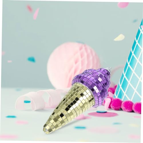 Adorno colgante de disco con forma de helado para decoración de bodas, festivales y cumpleaños miniatura 6
