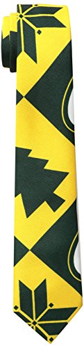 FOCO Green Bay Packers Patches Ugly Printed Tie - Mens