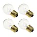 Jslinter 40 watt Appliance Oven Light Bulb - High Temp - 120v Clear - 415 Lumens - Medium Brass Base - G45 4-Pack