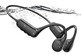 Fone de Condução Óssea Bluetooth 5.3, IPX8 À Prova D'água, 32GB Memória Interna, 8-10 Horas Bateria, para Natação e Esportes Aquáticos