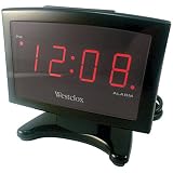Westclox 70014 Plasma LED Alarm Clock, 0.9-Inch