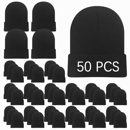 50 PCS Beanies Hats Men Beanie for Women Winter...