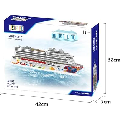 Cruise Ship Building Blocks Set, MOC Boat Dream Cruise Model Bricks Construction Toy - 4950 Pieces