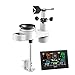 VEVOR 5-in-1 Wi-Fi Weather Station, 7.5-Inch VA Display, Wireless Solar Powered Outdoor Sensor, Rain Gauge, Indoor Outdoor for Weather Forecast, Wind Speed Direction, Temperature, Humidity, Rainfall