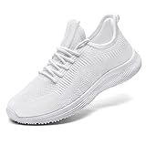 Lamincoa Running Shoes for Womens Sports Fashion Sneakers Walking Fitness Jogging Athletic Road Casual Footwear Indoor Outdoor-White US 8