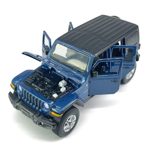Auto SUV Wrangler Sahara 1:32 Azul con puertas que abren miniatura 1