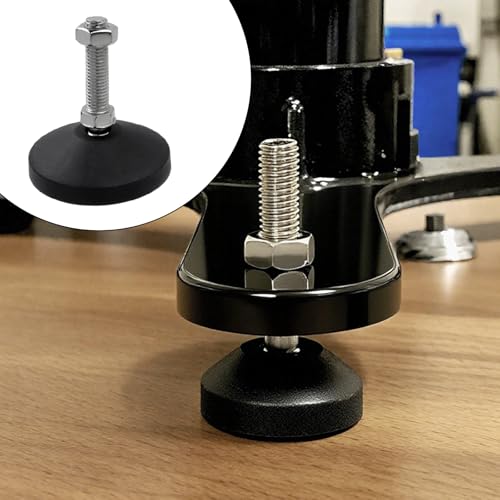Image of M12x50mm Leveling Feet, 3.2 Inch Height & 880 lb Capacity, Heavy Duty Adjustable Swivel Furniture Glides, Threaded Rubber Feet Levelers for Table, Shelves, Workbench, Cabinet, Machine, 4Pcs