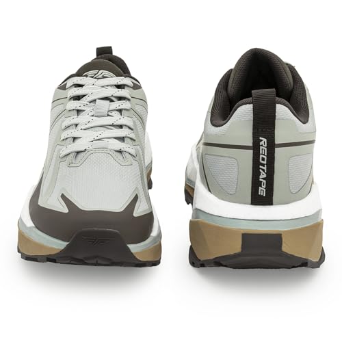Image of Red Tape Men's Sneakers Off White Olive Mesh TPU Round Toe Lace-Up