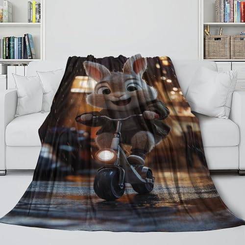 Couverture lit microfibre chaude lapin grand plaid canapé - 5