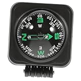 SOLUSTRE Car Compass Portable Automotive Compass Ball for Dashboard with High Precision Easy Installation for Car Boat Off-Road Navigation Compact 2.59X2.16X2.16In Outdoor Travel Accessory