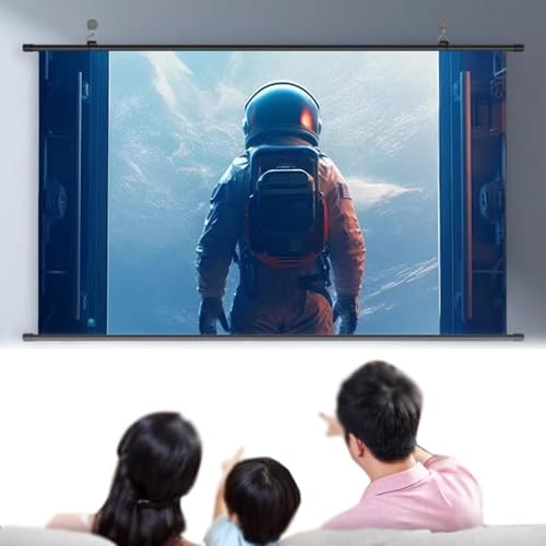 Pantalla de proyección manual 72in 4:3 para cine en casa