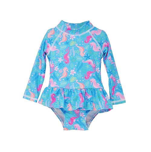 Image of Flap Happy Baby Girls' UPF 50+ Alissa Infant Ruffle Rash Guard Swimsuit