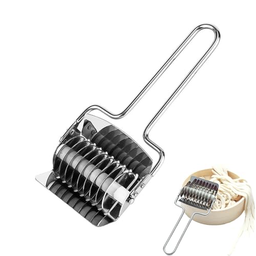 Teigschneider Aus Edelstahl,Nudelschneider,Pasta Maker,Manuelle Nudelmaschine,Gitterroller,Teigstreifenschneider,Gitterroller Für Teig,Kuchen Gitterschneider Nudelschneider Für Pizza,Pastry,Brot