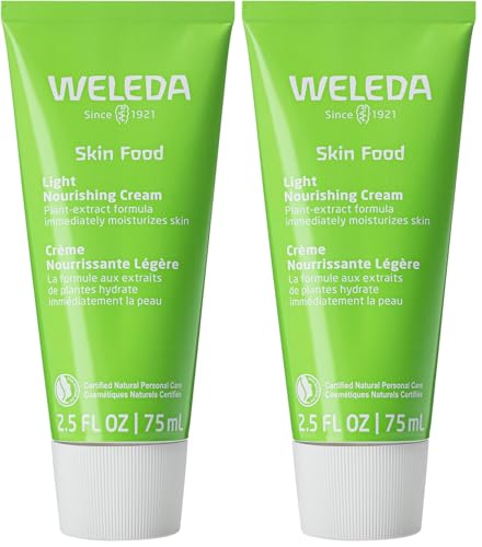 WELEDA Skin Food Light Crema Hidratante, Nutrición Intensiva y Textura Ligera, con Aceite de Girasol Orgánico, 75 ml, El embalaje puede variar (Paquete de 2)