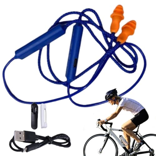 Auriculares con banda para el cuello, con batería de 12 horas, impermeables, con cancelación de ruido, para el trabajo, almacén, lugar de trabajo, corte de césped, protección auditiva