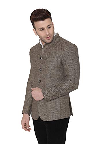 Image of WINTAGE Mens Tweed Wool Bandhgala